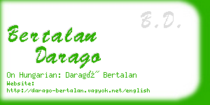 bertalan darago business card